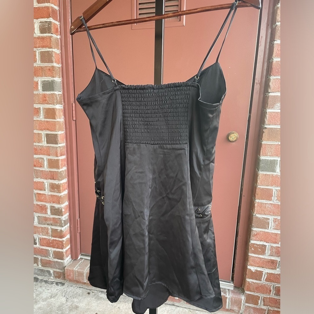 Urban Outfitters|| Dominique Satin Lace-Up Mini Dress, Size Large Worn once - Picture 5 of 7